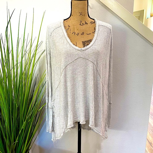 Free People Tops - free people oversized long sleeve, waffle knit